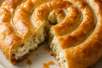 Friss klasszikus börek túróval tálalva