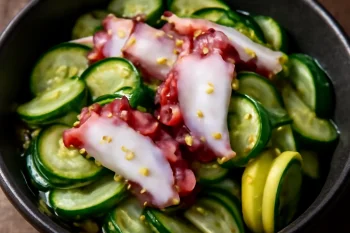 Sunomono polippal, friss japán saláta