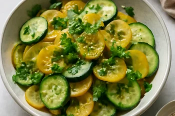 Takuan saláta, friss korianderrel és szezámmaggal