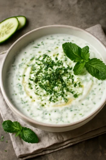 Tarator mentával, hűsítő nyári leves friss uborkával és mentával