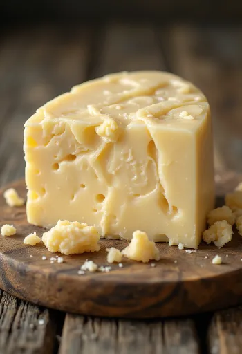 Fehér cheddar sajt egy fehér kerámia tálban, fa asztalon