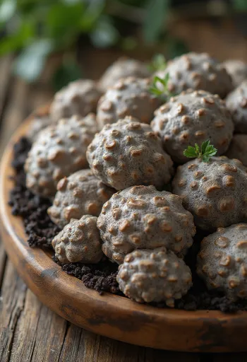 Tisztított és szeletelt maitake (bokrosgomba) konyhai felhasználásra