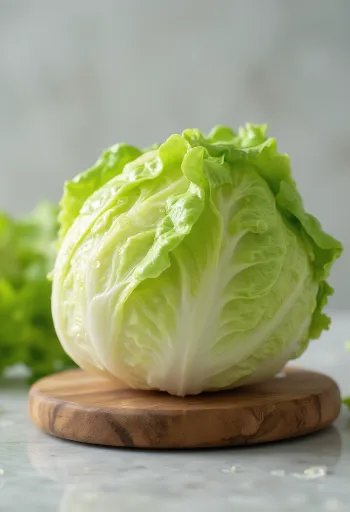 Friss jégsaláta, a belső levelek láthatóak