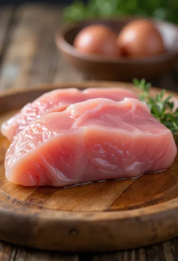 Kép albacore tonhal filéről egy vágódeszkán