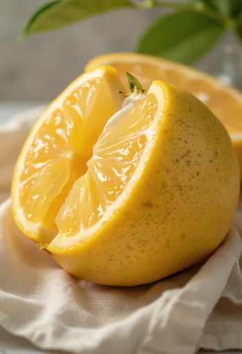 Pomelo szelet, élénk sárga és rózsaszínes hús, friss textúra