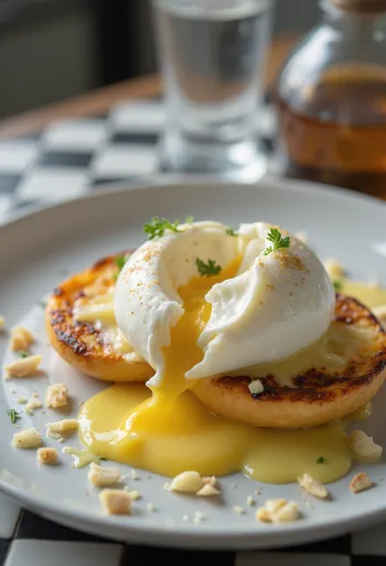 Burrata sült padlizsánnal tálalva friss bazsalikommal