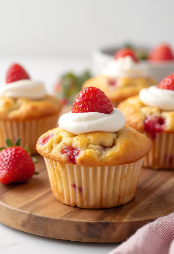 Epres habos muffin tálalva