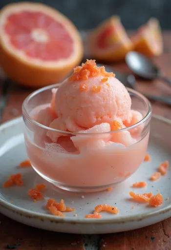 Grapefruit sorbet házi készítésű frissítő desszert