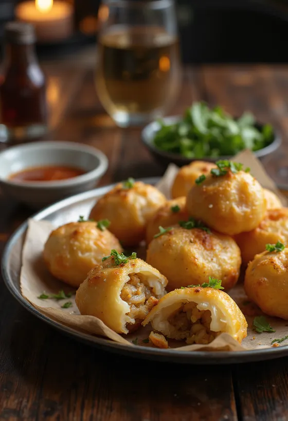 Kachori hagymás töltelékkel, egy ropogós indiai étel