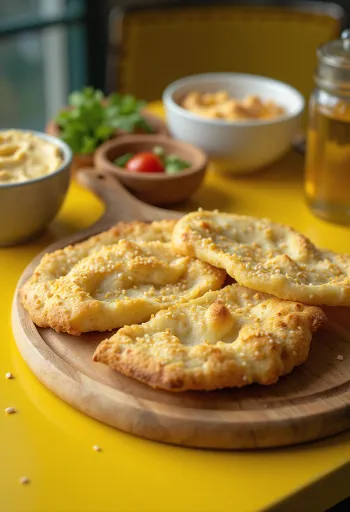 Knäckebröd fokhagymás változatban, friss rozmaringgal és szezámmaggal megszórva
