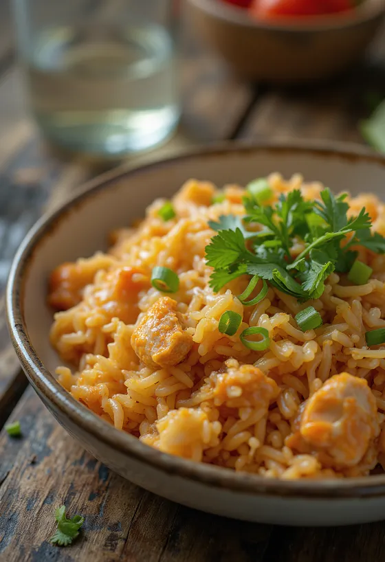 Nasi Goreng Samballal, gazdag fűszerekkel és sambal oelekkel tálalva