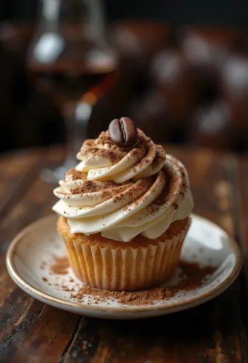 Frissen sült tiramisu cupcake