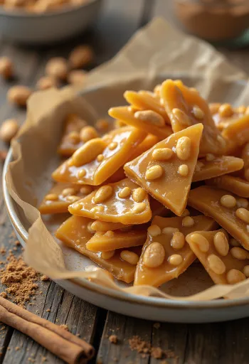 Chikki fahéjjal, pörkölt mogyoróval tálalva