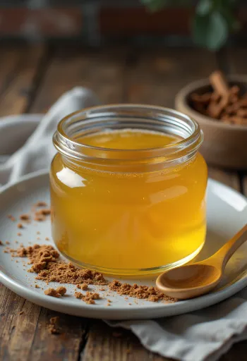 Fahéjas ghee tálalva friss kenyérrel és piskótával