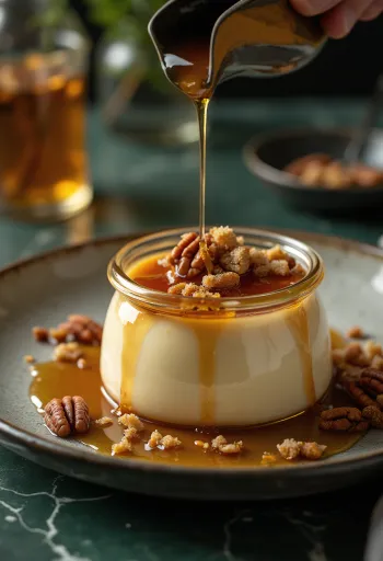 Juharszirupos panna cotta pohárban
