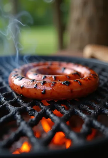 Grillezett boerewors kolbász csiga