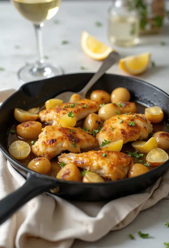 Pollo al ajillo tálalva