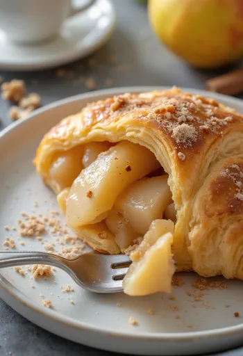 Körtés croissant tálalva