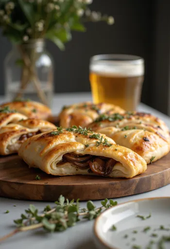 Sült hagymás calzone frissen sütve