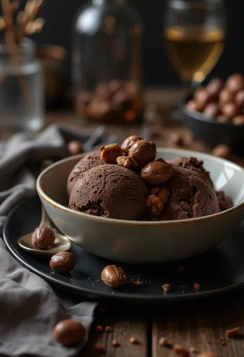Hazelnut Truffle Ice Cream tálalva