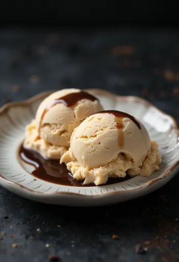 Irish Cream fagylalt tálalva