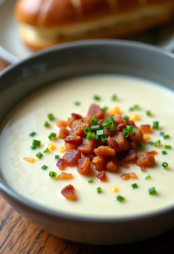 Keto baconös karfiolkrémleves