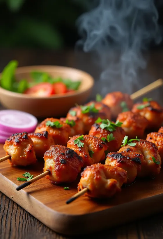 Keto csirke suya nyársak