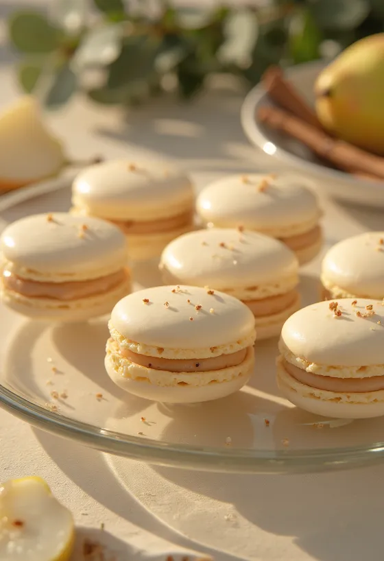 Körtés macaron tálalva