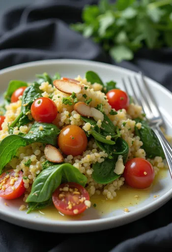 Lime-os quinoa saláta spenóttal