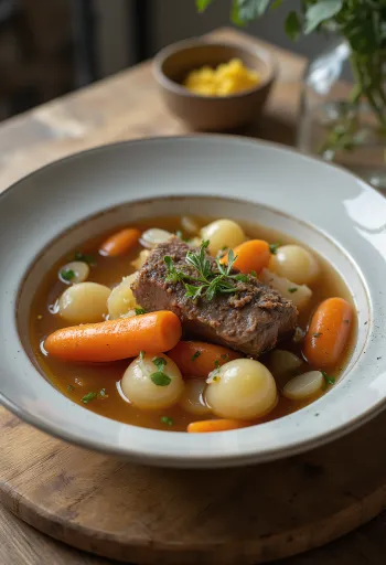 Pot-au-feu, tradicionális francia húsleves zöldségekkel
