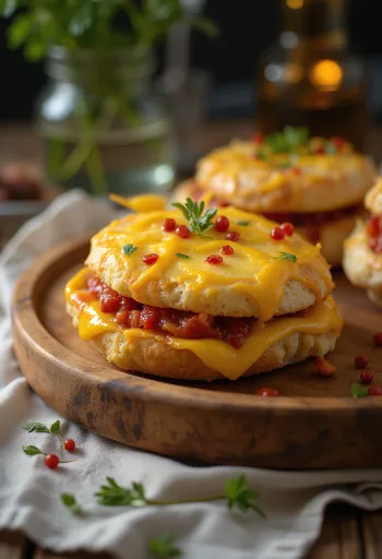 Bunny chow sajttal, fűszeres paradicsomos szafttal és reszelt sajttal