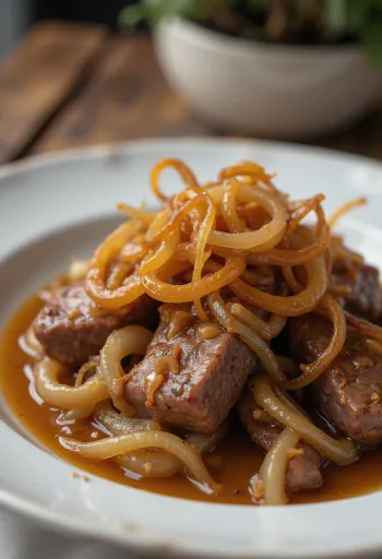 Calf\'s Liver and Onions, borjúmáj pirított hagymával
