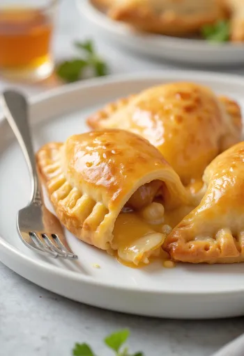 Chilenai empanada de manjar, frissen sütve, karamellás töltelékkel