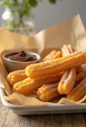 Churro fánk, ropogós és finom fahéjas cukorral megszórva