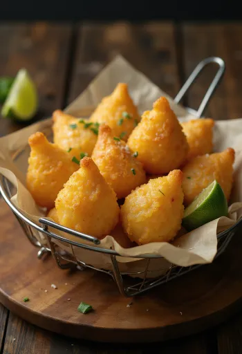 Coxinha Klasszikus, csirkehússal töltve és ropogósra sütve