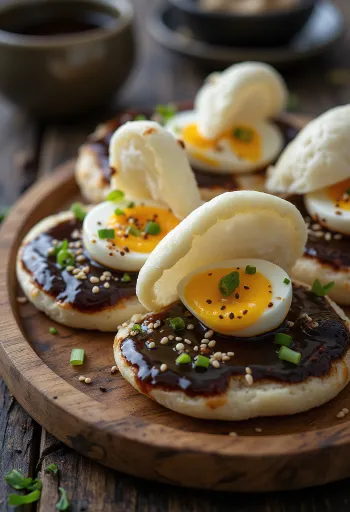 Eggplant Miso Bao miso mázas sült padlizsánnal