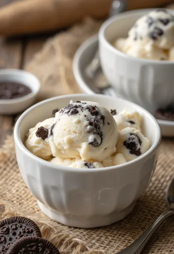 Hershey’s Cookies ‘n’ Creme Ice Cream fagylalt tálalva