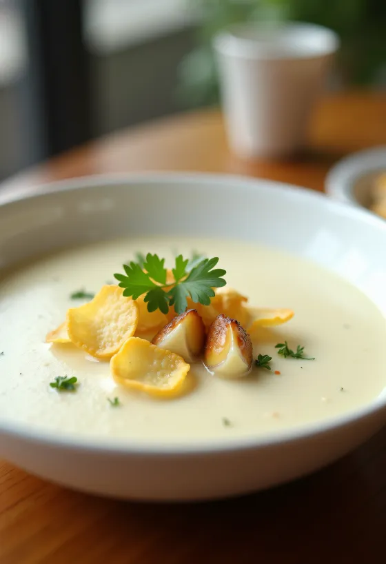 Keto fokhagymakrémleves