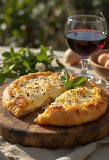 Parmezános calzone aranybarnára sütve
