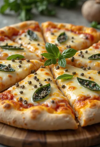 Borsos pizza mozzarellával és pecorino sajttal