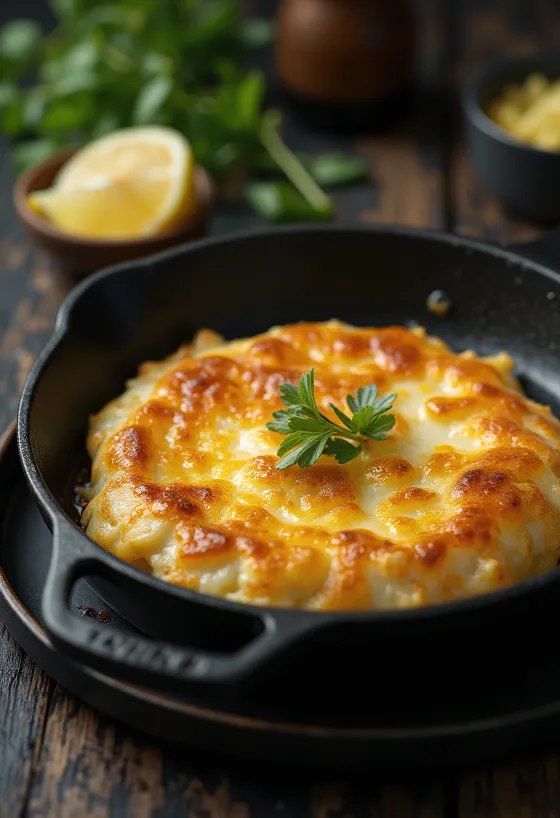 Saganaki klasszikus sajttal, ropogós aranybarna kéreggel tálalva