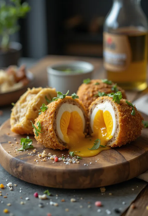Gluténmentes scotch egg, ropogós panírral és tojással