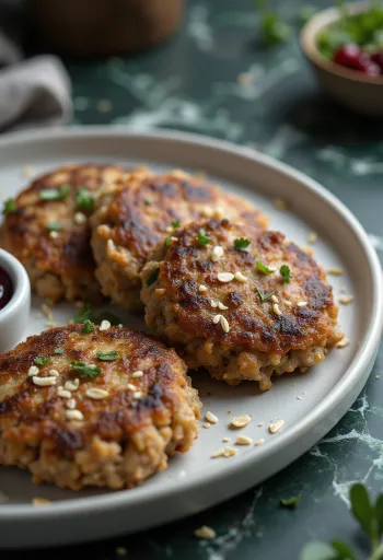 Frikadeller zabpehellyel, ropogós és ínycsiklandó húsos falatok friss petrezselyemmel díszítve