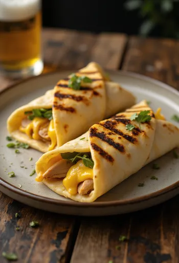 Grillezett wrap csirkével és sajttal