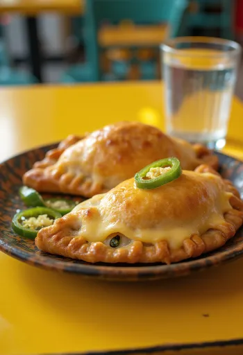 Jalapeños-sajtos empanada ropogós tésztával