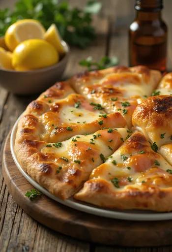 Frissen sült lazacos calzone