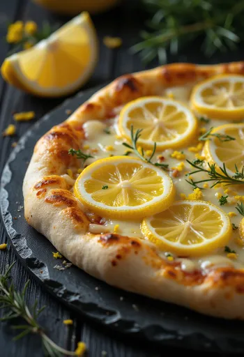 Pizza al Limone citromos ízesítéssel