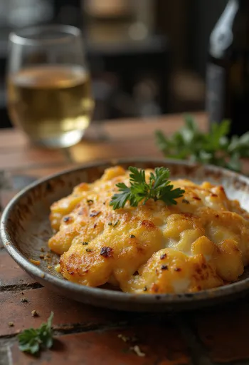 Saganaki ouzóval ízesítve, aranybarnára sütve, flambírozva és citrommal tálalva