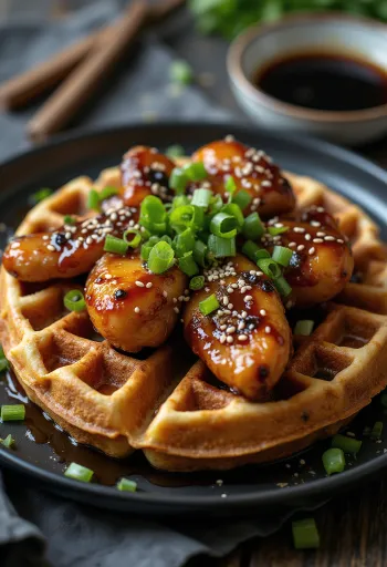 Teriyaki gofri csirkével és szezámmal