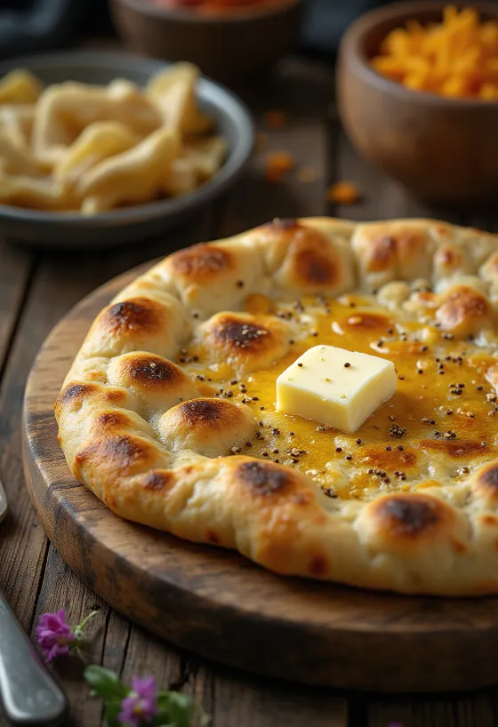 Fűszeres naan, puha és ínycsiklandó indiai kenyér köménymaggal